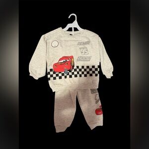 Gray Kids Matching Set with Red Race Car - Lightning McQueen